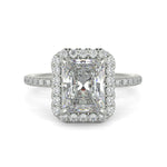 Load image into Gallery viewer, Catalina Radiant Cut Halo 4 Prong Claw Set Engagement Ring - Nivetta