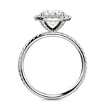 Load image into Gallery viewer, Catalina Round Cut Pave Halo 4 Prong Claw Set Engagement Ring - Nivetta
