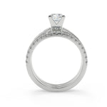 Load image into Gallery viewer, Catherine 4 Prong Channel Set Cushion Cut Engagement Ring - Nivetta