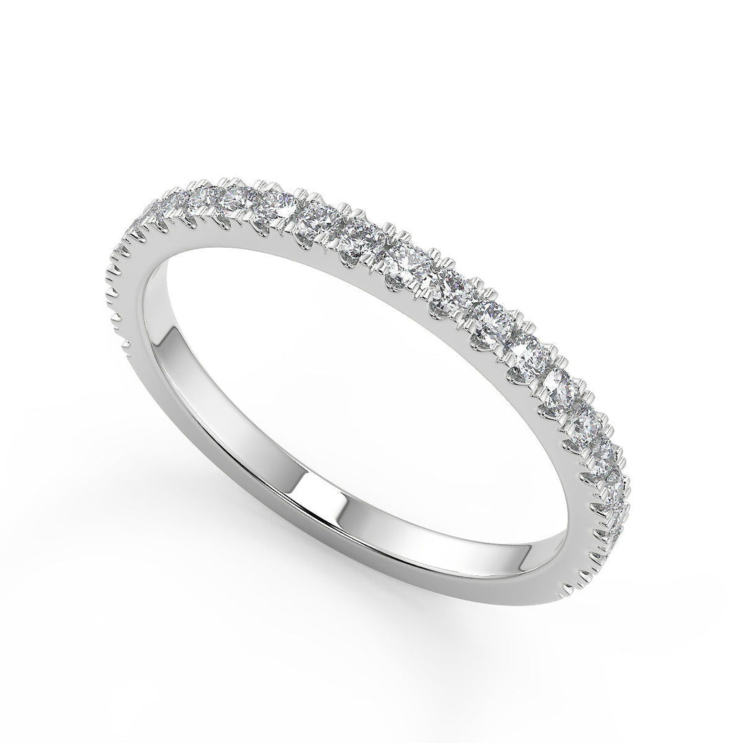 Caylee Promise Pave Round Cut Diamond Engagement Ring - Nivetta