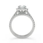 Load image into Gallery viewer, Celeste Halo French Pave Cushion Cut Diamond Engagement Ring - Nivetta
