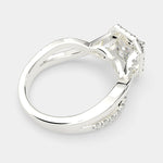 Load image into Gallery viewer, Celestina Emerald Cut Halo Pave Split Shank Engagement Ring Setting - Nivetta