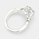 Load image into Gallery viewer, Celestina Heart Cut Halo Pave Split Shank Engagement Ring Setting - Nivetta