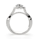 Load image into Gallery viewer, Celestina Pear Cut Halo Pave Split Shank Engagement Ring Setting - Nivetta