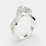 Load image into Gallery viewer, Celestina Pear Cut Halo Pave Split Shank Engagement Ring Setting - Nivetta