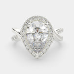 Load image into Gallery viewer, Celestina Pear Cut Halo Pave Split Shank Engagement Ring Setting - Nivetta