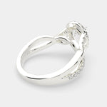 Load image into Gallery viewer, Celestina Pear Cut Halo Pave Split Shank Engagement Ring Setting - Nivetta