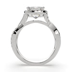 Load image into Gallery viewer, Celestina Princess Cut Halo Pave Split Shank Engagement Ring Setting - Nivetta
