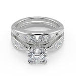 Load image into Gallery viewer, Claire Inset 4 Prong Cushion Cut Diamond Engagement Ring - Nivetta