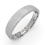 Load image into Gallery viewer, Claretta Round Cut Diamond Bangle Bracelet Pave set (15 ctw) - Nivetta