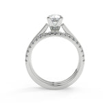 Load image into Gallery viewer, Cloe Cathedral Solitaire Round Cut Diamond Engagement Ring - Nivetta