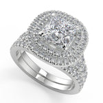 Load image into Gallery viewer, Danica Double Halo Split Shank Princess Cut Ring – Nivetta - Nivetta