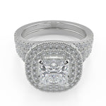 Load image into Gallery viewer, Danica Double Halo Split Shank Princess Cut Ring – Nivetta - Nivetta