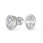 Load image into Gallery viewer, Daniella Oval Cut Bezel Earrings - Nivetta