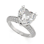 Load image into Gallery viewer, Daria Heart Cut Pave 6 Prong Engagement Ring Setting - Nivetta