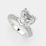 Load image into Gallery viewer, Daria Heart Cut Pave 6 Prong Engagement Ring Setting - Nivetta