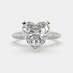 Load image into Gallery viewer, Daria Heart Cut Pave 6 Prong Engagement Ring Setting - Nivetta