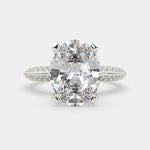 Load image into Gallery viewer, Daria Oval Cut Pave 6 Prong Engagement Ring Setting - Nivetta