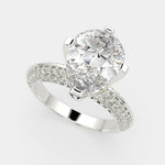 Load image into Gallery viewer, Daria Pear Cut Pave 6 Prong Engagement Ring Setting - Nivetta