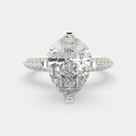Load image into Gallery viewer, Daria Pear Cut Pave 6 Prong Engagement Ring Setting - Nivetta