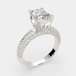 Load image into Gallery viewer, Daria Radiant Cut Pave 6 Prong Engagement Ring Setting - Nivetta
