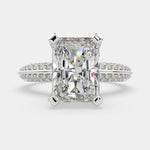 Load image into Gallery viewer, Daria Radiant Cut Pave 6 Prong Engagement Ring Setting - Nivetta