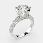 Load image into Gallery viewer, Daria Round Cut Pave 6 Prong Engagement Ring Setting - Nivetta