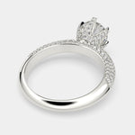 Load image into Gallery viewer, Daria Round Cut Pave 6 Prong Engagement Ring Setting - Nivetta