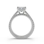 Load image into Gallery viewer, Elisa Promise Pave Princess Cut Diamond Engagement Ring - Nivetta