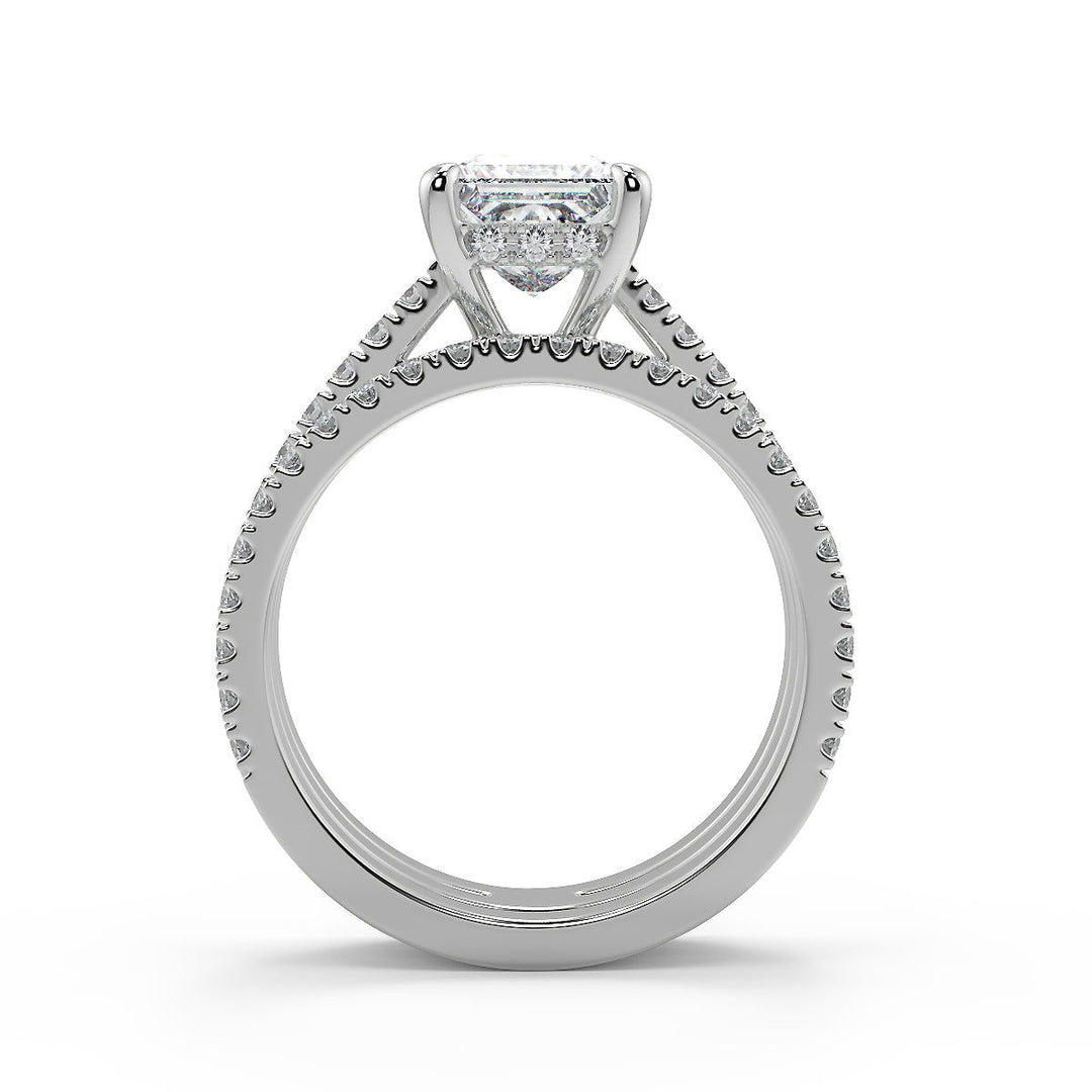 Elisa Promise Pave Princess Cut Diamond Engagement Ring - Nivetta