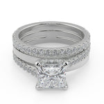 Load image into Gallery viewer, Elisa Promise Pave Princess Cut Diamond Engagement Ring - Nivetta