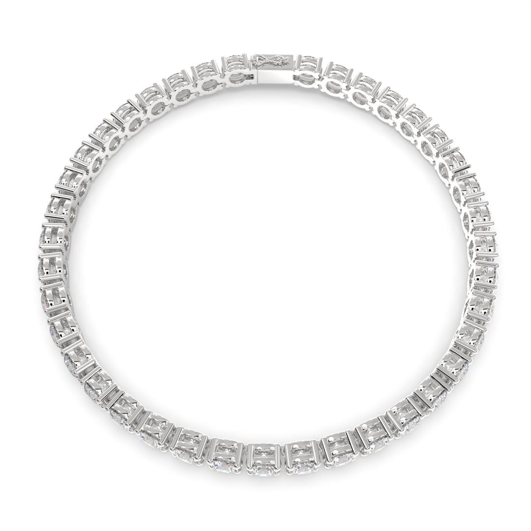 Elowen Round Cut Diamond Tennis Bracelet Prong Set (10 ctw) - Nivetta