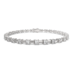 Load image into Gallery viewer, Elysia Princess Cut Diamond Tennis Bracelet Prong Set (4 ctw) - Nivetta