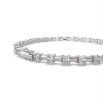 Load image into Gallery viewer, Elysia Princess Cut Diamond Tennis Bracelet Prong Set (4 ctw) - Nivetta