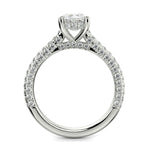 Load image into Gallery viewer, Emilia Cushion Cut Hidden Halo 4 Prong Claw Set Engagement Ring - Nivetta