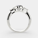 Load image into Gallery viewer, Emilia Cushion Cut Trilogy 3 Stone Engagement Ring Setting - Nivetta