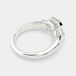 Load image into Gallery viewer, Emilia Emerald Cut Trilogy 3 Stone Engagement Ring Setting - Nivetta