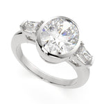 Load image into Gallery viewer, Emilia Oval Cut Trilogy 3 Stone Engagement Ring Setting - Nivetta