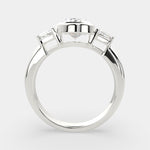 Load image into Gallery viewer, Emilia Oval Cut Trilogy 3 Stone Engagement Ring Setting - Nivetta