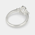Load image into Gallery viewer, Emilia Oval Cut Trilogy 3 Stone Engagement Ring Setting - Nivetta