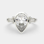 Load image into Gallery viewer, Emilia Pear Cut Trilogy 3 Stone Engagement Ring Setting - Nivetta