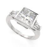 Load image into Gallery viewer, Emilia Princess Cut Trilogy 3 Stone Engagement Ring Setting - Nivetta
