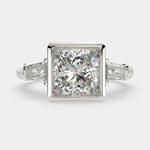Load image into Gallery viewer, Emilia Princess Cut Trilogy 3 Stone Engagement Ring Setting - Nivetta