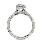 Load image into Gallery viewer, Emilia Radiant Cut Pave Halo 4 Prong Claw Set Engagement Ring - Nivetta