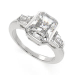 Load image into Gallery viewer, Emilia Radiant Cut Trilogy 3 Stone Engagement Ring Setting - Nivetta