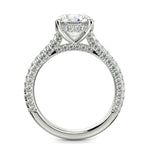 Load image into Gallery viewer, Emilia Round Cut Hidden Halo 4 Prong Claw Set Engagement Ring - Nivetta