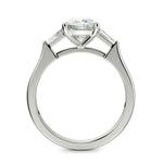 Load image into Gallery viewer, Emma Cushion Cut Trilogy 3 Stone 4 Prong Claw Set Engagement Ring Setting - Nivetta