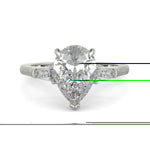 Load image into Gallery viewer, Emma Pear Cut Trilogy 3 Stone 4 Prong Claw Set Engagement Ring Setting - Nivetta