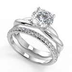 Load image into Gallery viewer, Emmy Infinity Solitaire Rope 4 Prong Round Cut Diamond Engagement Ring - Nivetta