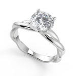 Load image into Gallery viewer, Emmy Infinity Solitaire Rope 4 Prong Round Cut Diamond Engagement Ring - Nivetta